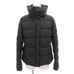 ランバン LANVIN ダウンジャケット ブルゾン スタンドカラー ドット柄 38 黒 ブラック /FFのサムネイル