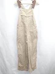 ◇ Θ WEGO ウィゴー デニム生地 サロペット サイズF ベージュ ブラウン レディース メンズ E  【1502060006231】