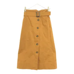 スナイデル ロング丈 Iライン トレンチスカート 0 オレンジ系 SNIDEL ベルト付 裏地付 サイドジップ SWFS201158 レディース
