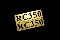 EEE-920-1 RC350 金黒 アクリル2層 ステッカー レクサス Fスポーツ FRD モデリスタ WALD カスタム 前期 後期 2枚1セット