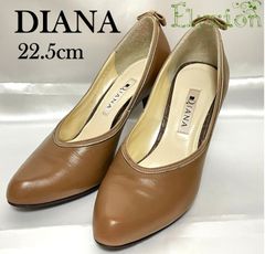 ★DIANA★ ダイアナ ハイヒール バックリボン 本革 ベージュ 22.5cm フォーマル 結婚式 パーティー 通勤