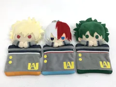 【小牧店】バラ売り不可  本体のみ　ヒロアカ　マスコットミニポーチ　３種セット　ぬいぐるみ 【T741-0720】