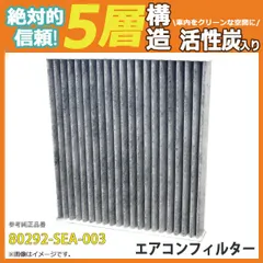 エリシオン エリシオンプレステージ RR1 RR2 RR3 RR4 RR5 RR6 5層 構造 活性炭 車用 脱臭 花粉 ホコリ 除去 空気清浄 80292-SEA-003 【EA55】