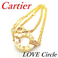 ☆美品☆ カルティエ Cartier サークルラブ ブレスレット ダイヤモンド 750 YG 18cm 4.4g