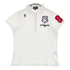 サイズ：1 PEARLY GATES パーリーゲイツ  半袖ポロシャツ　袖赤89  ホワイト系 [240001162850] ゴルフウェア レディース ストスト