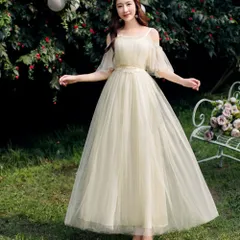 ☆ ベージュ×B ☆ ロングドレス パーティードレス 宴会 フォーマル ドレス ロングドレス ブライズメイドドレス 結婚式 フォーマル オケージョン おしゃれ きれいめ フォーマルドレス お呼ばれ 二次会 上品 Aライン パーティードレス 演奏会 披露宴