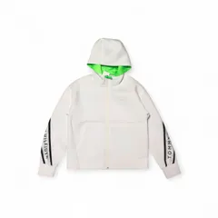 未使用品　TOMMY HILFIGER GOLF トミーヒルフィガー　ZIP　フーディー　ロゴライン　ダンボールニットパーカー　サイズM　ホワイト　ポリエステル