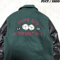 FUCT SSDD スタジャン 牛革 襟付き Mサイズ FUCT SSDD Stadium Jacket スタジャン バーシティジャケット ファラオ
