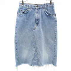 リーバイス 90s 550 オールド ミディ丈 デニムスカート W29 アイスブルー Levi's レディース