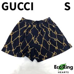 GUCCI グッチ ショートパンツ  ロープ 総柄 ネイビー コットン  S レディース ボトムス  【送料無料】 MSID411