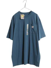 【お得なクーポン配布中!】 デッドストック カーハート ポケット付き 半袖 Tシャツ メンズ XL / 新品 ワンポイント ヘビーウェイト ポケT ルーズフィット 大きいサイズ