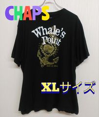 CHAPS　チャップス　ラルフローレン　黒　Ｔシャツ　XL　コットン100％　古着