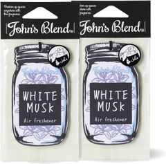 ジョンズブレンド John's Blend  ホワイトムスクの香り  芳香剤 吊り下げ エアーフレッシュナー ペーパー2枚セット   4535304275800
