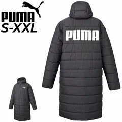  プーマ 中綿コート ロングコート メンズ PUMA ESS+ パデッドコート ベンチコート  アウター  防風 はっ水 ベンチウォーマー スポーツウエア 男性 パーカーコート メンズアウター 服    /672446