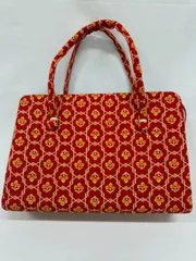 «花ラブリ»WB876RE　和装用　ハンドバッグ　赤　レッド　オレンジ　朱色系　黄色　イエロー　和装小物　和装バッグ