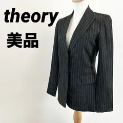 美品　theory　セオリー　ジャケット　スーツ　ストライプ　グレー　ウール