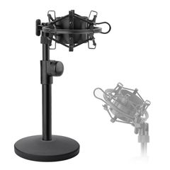 Frgyee AT2020 デスクトップマイクスタンド 調節可能なテーブルマイクスタンド マイクショックマウント付き Audio Technica AT2020 AT2020USB+ AT2035 ATR2500 コンデンサースタジオマイク用 