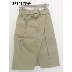 ◇ ◎ RODEO CROWNS×Dickies バックジップ ラップ風 膝下丈 フレア スカート サイズS ベージュ レディース  【中古】 【1112270006961】のサムネイル