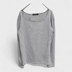 【美品】【アメリカンホリック】『AMERICAN HOLIC』[長袖シャツ] ロンT ボーダー グレーブラウン系 灰茶 (M) 商品A2339 管理D