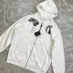 22AW【中古】 PRADA （プラダ） 三角タグ ロゴ 英字プリント ジップアップ パーカー メンズ衣類 パーカー  White UJL40A S222 116J used:ABのサムネイル