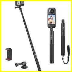 Ulanzi 81cm自撮り棒 アクションカメラ自撮り棒 目に見えない 自撮り棒 1/4インチネジ 長さ21.5cm から81cmまで調節可能 5階伸縮 折りたたみ コンパクト アルミ製+シリコーン 超長 軽量 伸縮自由 持ち運び便利 hero13/12/11