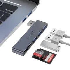 【新着商品】MOGOOD USBハブ マルチポートUSBアダプタ 5 in 1 USBハブ 1×USB 3.0、2×USB 2.0、SD/TFカードリーダー、互換PCノートパソコン、デスクトップ、MAC、Macbook、ノートパソコン、PS 4、Xbox、Wi