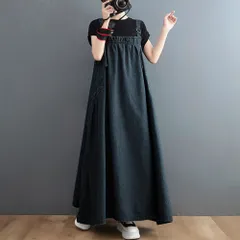 ☆ ダークブルー ☆ M ☆ ジャンパースカート ワンピース デニム 体型カバー jmpst023 ジャンパースカート ワンピース デニム 体型カバー ジャンスカー デニムワンピース デニムワンピ オールインワン ワンピ マキシワンピース サロペット