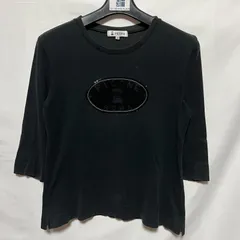 PICONE ピッコーネ トップス 長袖 Tシャツ カットソー 38 スパンコール クルーネック ワンポイント 無地 コットン100%