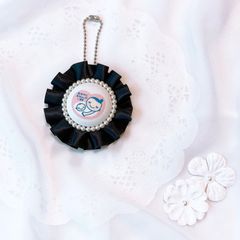 ハンドメイド　両面マタニティマーク　プリーツ　ブラック　完成品