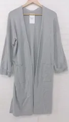 ◇ mysty woman シンプル ナチュラル 長袖 ロング ニット ガウン カーディガン サイズF グレー レディース E  【1306080002460】