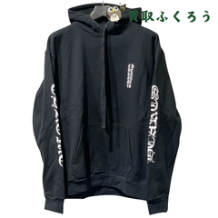 【未使用】クロムハーツ　Chrome Hearts　フーディ　ロゴパーカー 裏起毛　パーカー　 黒　ブラック　サイズXL