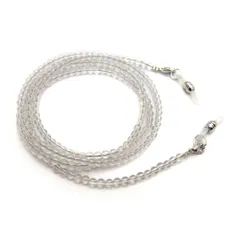 天然石 本水晶 3mm玉 メガネチェーン パワーストーン メガネチェーン 眼鏡チェーン グラスコード プチギフト 転勤 退職 お礼  マスクチェーン マスクストラップ メガネストラップ ネックレス 眼鏡チェーン グラスコード