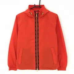 【美品】ルコック ジップパーカー レッド ジャケット 収納袋付 ロゴ刺しゅう  レディース M ゴルフウェア le coq sportif