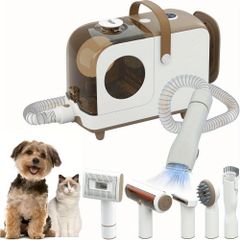TOJOY ペットヘアクリッパー 犬 猫 ペットグルーミングセット クリーナー 6 in 1 トリミング 多機能掃除機 低騒音 アタッチメント リッチ 3L 大容量 3 段階吸引力 ヘアブラシ LCDディスプレイ付き ケア ペット用品 多機種対応 1 年保証