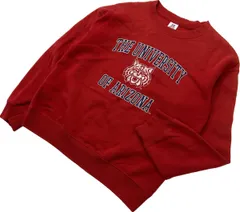 アリゾナ大学 ☆ 3段プリント◎ スウェット シャツ トレーナー レッド M アメカジ スポーツ ストリート US古着 ARIZONA UNIVERSITY■S2459