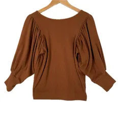 SLY スライ 長袖ニット ポリエステル ブラウン レディース F【古着】【中古】【送料無料】