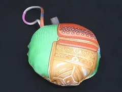 ■新品■未使用■ HERMES エルメス シルク プティアッシュ シルク オーナメント バッグチャーム グリーン系×マルチカラー AS5646のサムネイル