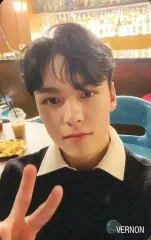 【中古】コレクションカード(男性) SEVENTEEN/VERNON(バーノン)/左手ピース/CD「Special Album ; [Semicolon]」Loppi・HMV特典オリジナルスペシャルフォトカード