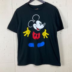 Disney ディズニー ミッキーマウス キャラクター Tシャツ 古着 メンズS レディース ブラック 黒 【f240416033】