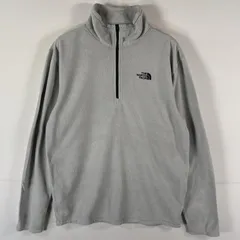 古着 ザ・ノースフェイス THE NORTH FACE フリーストレーナー ハーフジップ インナー ワンポイントロゴ刺繍 S  グレー系 メンズ