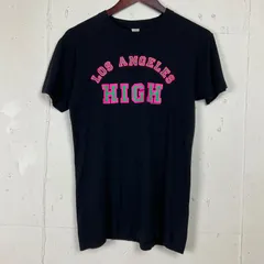USA製 80年代 80s ロサンゼルス ロゴ プリント Tシャツ メンズM レディース 古着 シングルステッチ ブラック 黒 ヴィンテージ ビンテージ【f240328008】