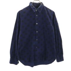 ブラックコムデギャルソン ドット柄 シャツ ネイビー XS - メルカリ