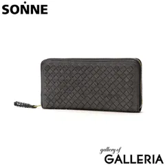 ゾンネ 長財布 SONNE SIBILLA シビラ 財布 ジップ長財布 ロングウォレット レザー ラウンドファスナー メッシュ メンズ レディース SOM001 BLKのサムネイル