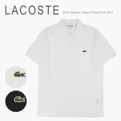 新品未使用 ラコステ ポロシャツ L1212 メンズ レディース 半袖 ビジネス 綿100% クラシックフィット ゴルフ  LACOSTE Short Sleeve Classic Pique Polo Shirt L.12.12 51 白 黒