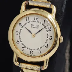 SEIKO ■稼働品・美品・良品　SEIKO セイコー 2E20-0030　バングルウォッチ　黒文字盤　2針　レディース　腕時計　新品電池交換済