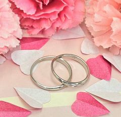 PT900 結婚指輪 男性 D0.01ct  3.13g  US#9  日本#18 女性 D0.09ct US#7.5 日本# 15  2 item