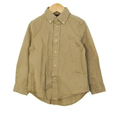 ラルフローレン 長袖シャツ トップス ボタンダウン キッズ 男の子用 4/4Tサイズ ベージュ RALPH LAUREN 【中古】
