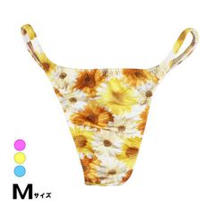 ラポーム ショーツ ユニセックス Tバック 男女兼用 ショーツ ジェンダーレス ショーツ 男女兼用 下着 脇細 花柄プリント Mサイズ 日本製 La-Pomme 623059