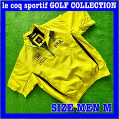 le coq GOLF ルコックスポルティフゴルフ 半袖 ハーフジップ 中綿入り ゴルフジャケット M