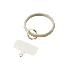 【新品】 [エレコム] スマホ ハンドストラップ &me 可愛い シリコンリング ストラップホール付属 落下防止 ベージュ P-STHSIDBE 0